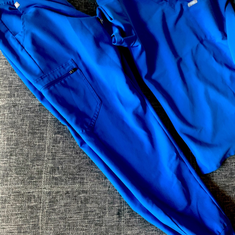 Figs Royal Blue Scrub Set